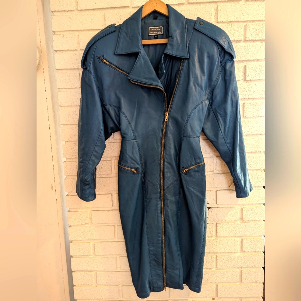 Michael Hoban Vintage Leather Jacket Dress